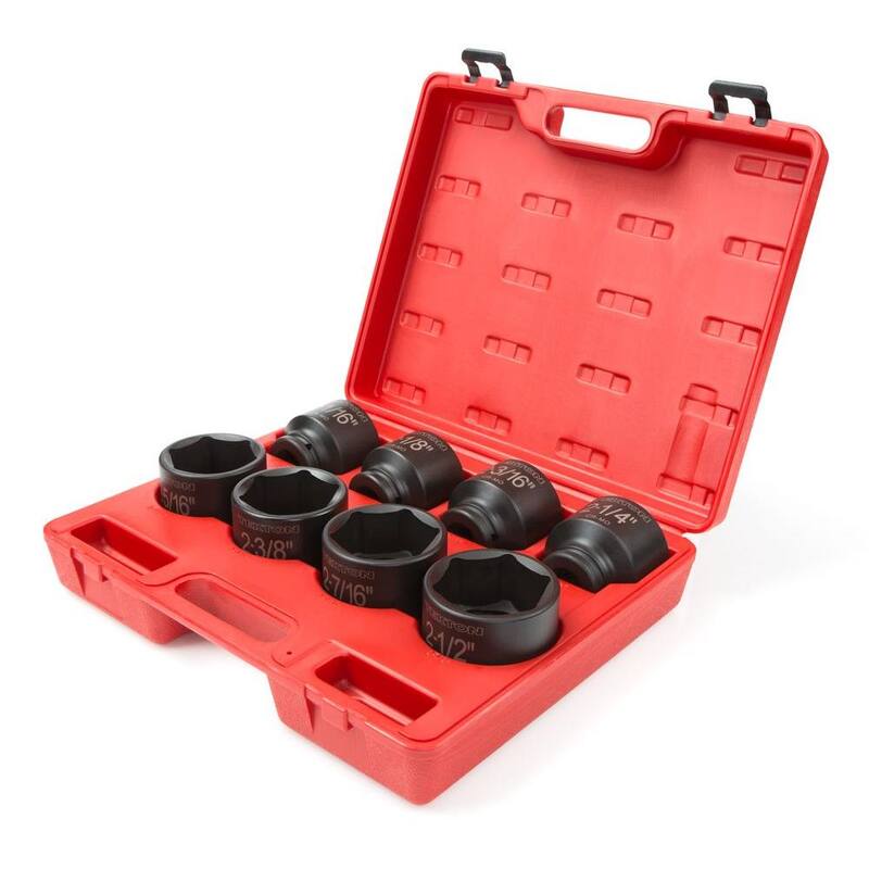 TEKTON Juego de Dados de Impacto Superficiales de 6 Puntos de 3/4 de pulgada, 2-1/16 - 2-1/2 pulgadas - 4893