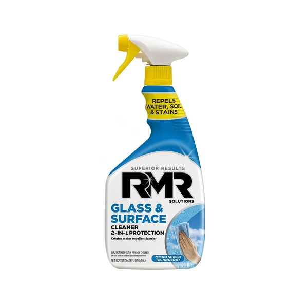 Limpiador de superficies y vidrios 2 en 1 con repelente Rmr Solutions, Tratamiento multi-superficies sin rayas 32 oz - RMRGASC-32OZ