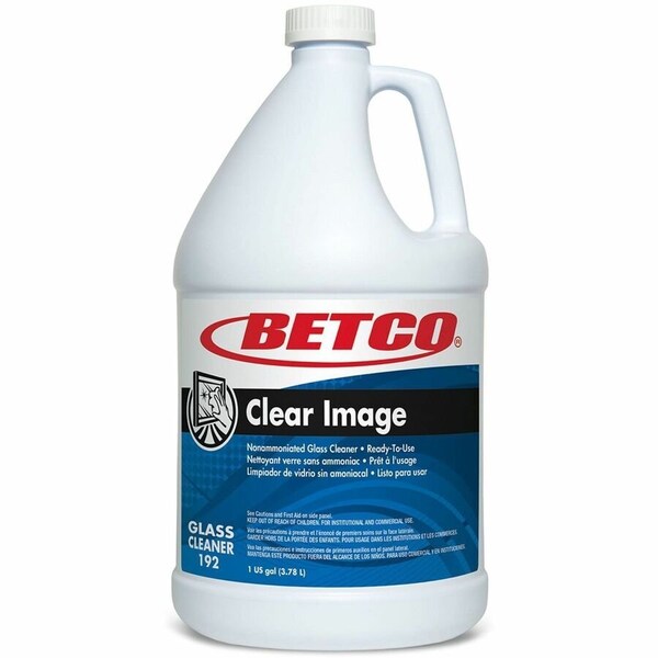Limpiador de vidrio no amoniacal Betco Clear Image, listo para usar, 1 galón, paquete de 4 - 1920400