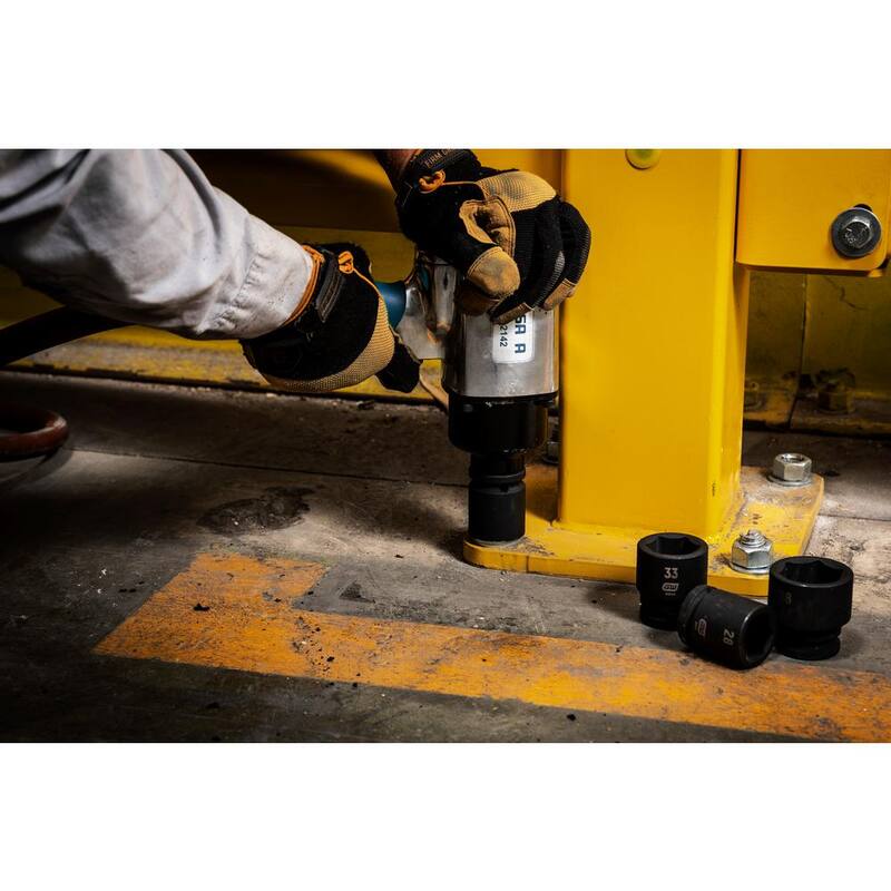 Juego de llaves de impacto métricas estándar de 6 puntos de GEARWRENCH de 3/4 de pulgada con estuche de almacenamiento (26 piezas) - 84031