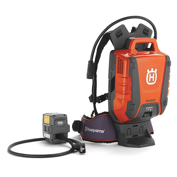 Husqvarna Battery-Powered Backpack, 40V Li-Ion, 31.1Ah, 1120W - BLI950X