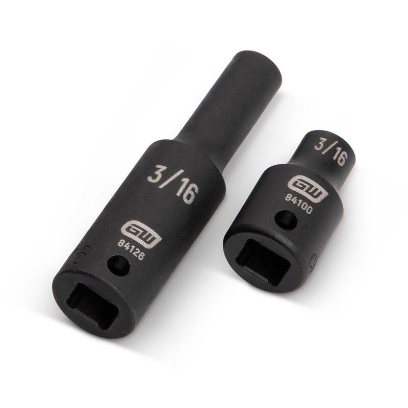 Kit de 71 piezas de dados de impacto estándar y profundos universales de 6 puntos SAE/Métricos de 1/4 de pulgada GEARWRENCH - 84903