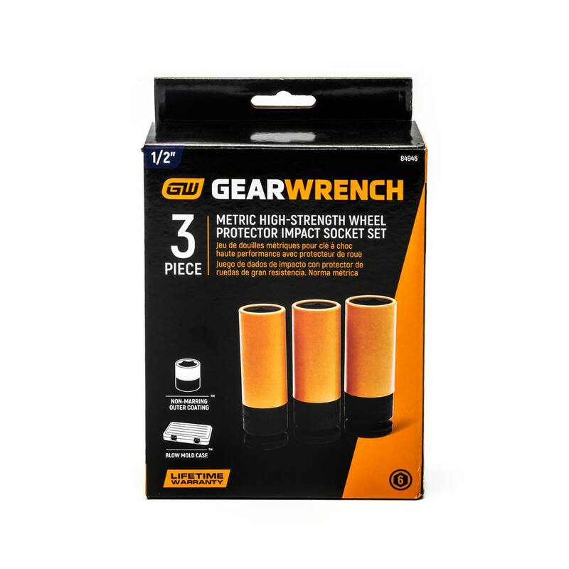 Juego de 3 piezas de impacto de alta resistencia para protector de ruedas métricas de 1/2 pulgadas de GEARWRENCH - 84946