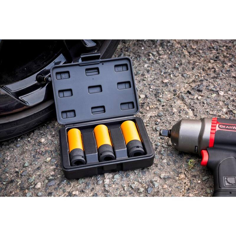 Juego de 3 piezas de impacto de alta resistencia para protector de ruedas métricas de 1/2 pulgadas de GEARWRENCH - 84946