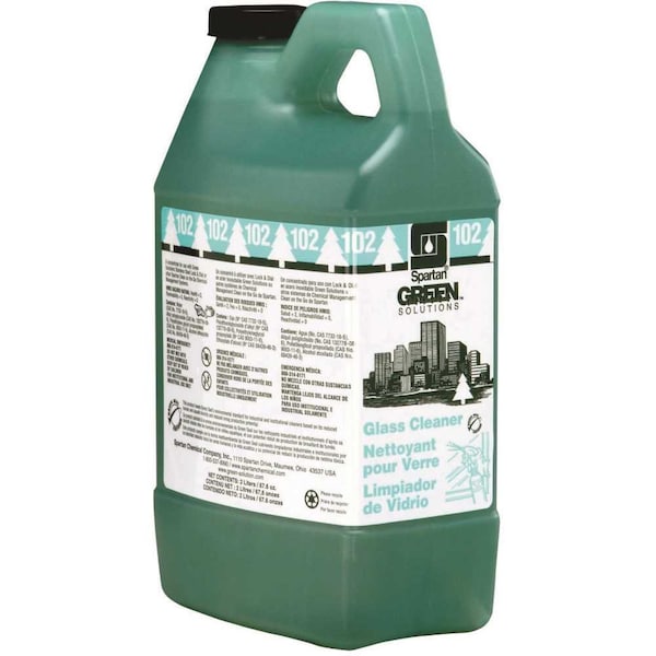 Limpiador de vidrio Spartan Chemical Green Solutions de 2 litros - 351202