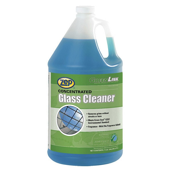 Limpiador de vidrio líquido Zep, 1 gal., Azul, Inodoro, Botella, 4 PK - 103623