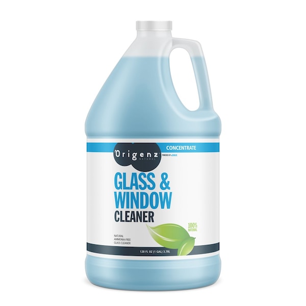 Origenz Natural Limpiador de Vidrio y Ventanas Líquido, Azul, Suave, 4 PK
