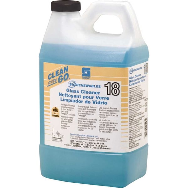 Limpiador de vidrio con aroma a cascada BioRenewables de 2 litros de Spartan Chemical - 483502