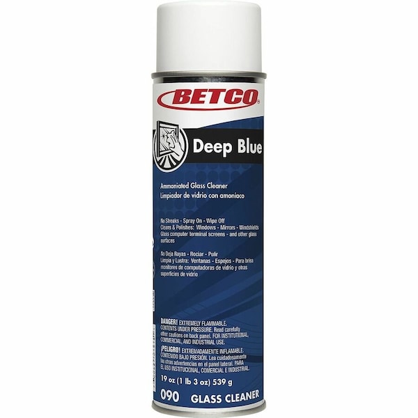 Limpiador de vidrio y superficies Betco Deep Blue, Aerosol, 19 fl oz - 0902300