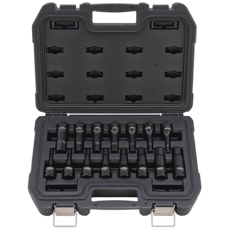 Juego de puntas combinadas de impacto de hexagonal de 1/2 pulgadas DEWALT (15 piezas) - DWMT19233