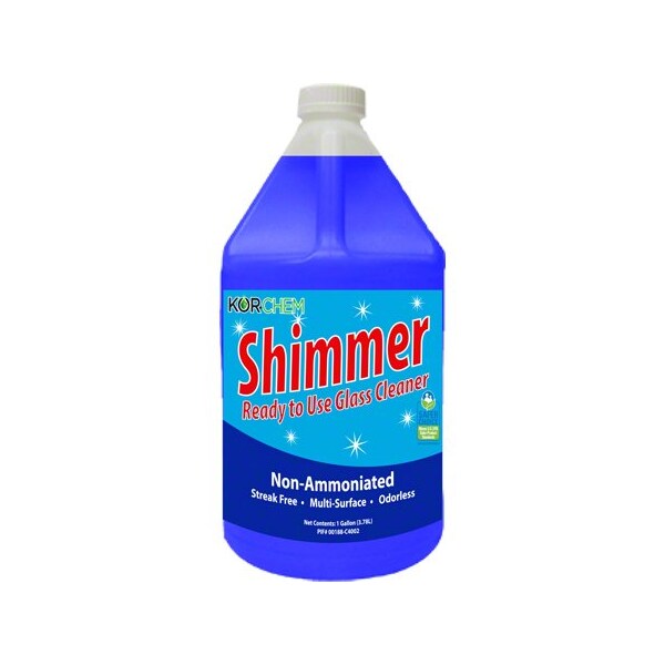 Limpiador de cristales listo para usar sin amoníaco Kor Chem Shimmer, paquete de 4 - 00188-C4002
