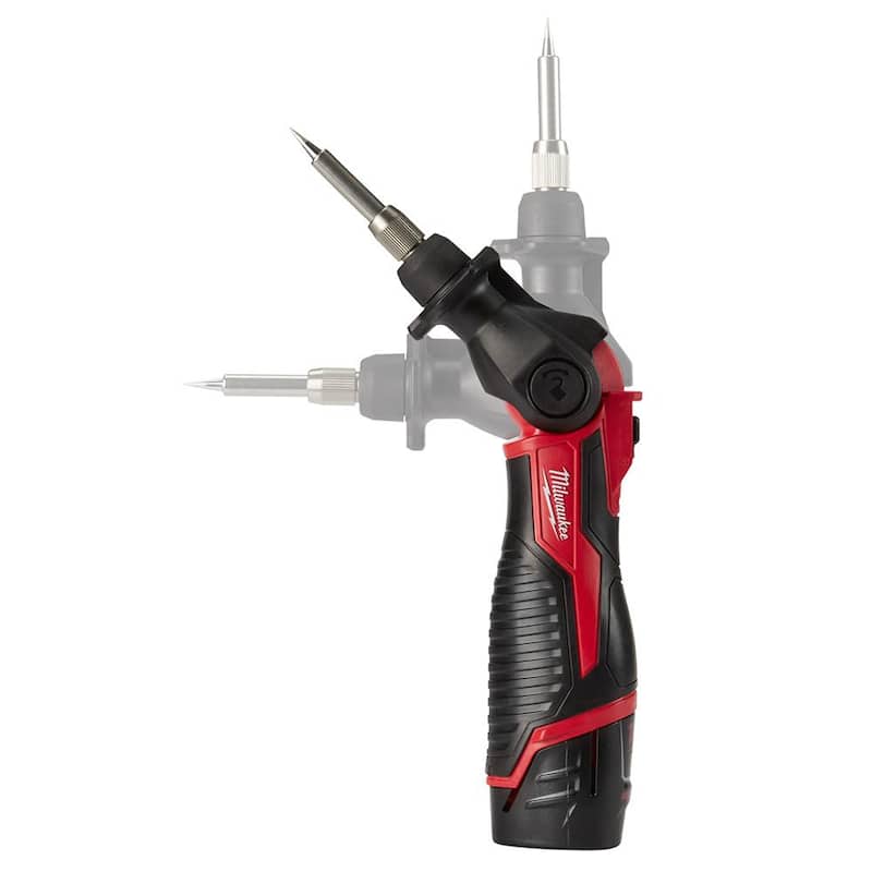 Milwaukee M12 12V Juego de destornillador inalámbrico de iones de litio de 1/4 pulgadas con soldador inalámbrico de iones de litio M12 (herramienta solamente) - 2401-22-2488-20