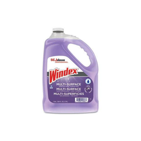 Sc Johnson Windex, Limpiador de superficies de vidrio/no amoniacado, aroma agradable, botella de 128 oz - 697262EA