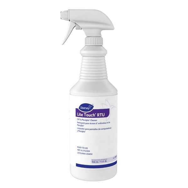 Limpiador de barrera acrílica líquida Diversey, morado, sin aroma, botella de gatillo, paquete de 12 - 03970