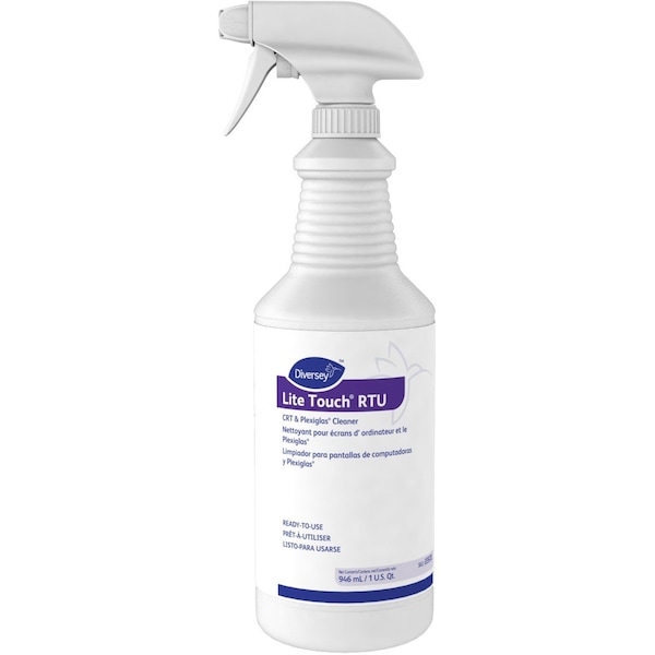 Limpiador de barrera acrílica líquida Diversey, morado, sin aroma, botella de gatillo, paquete de 12 - 03970