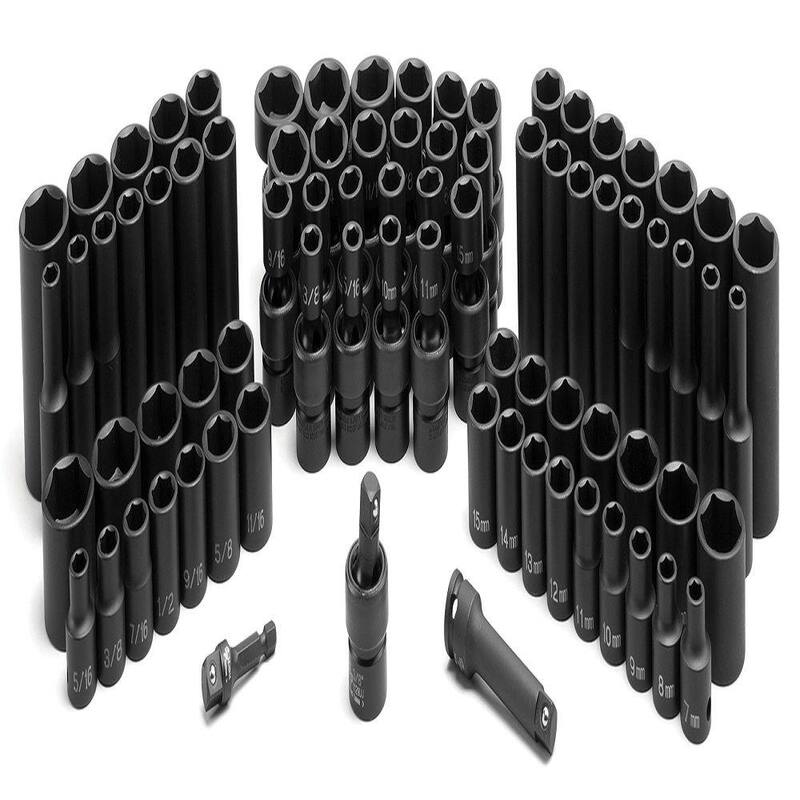 Juego de dados de impacto de 3/8 pulgadas con entrada de 81 piezas - GRE1281