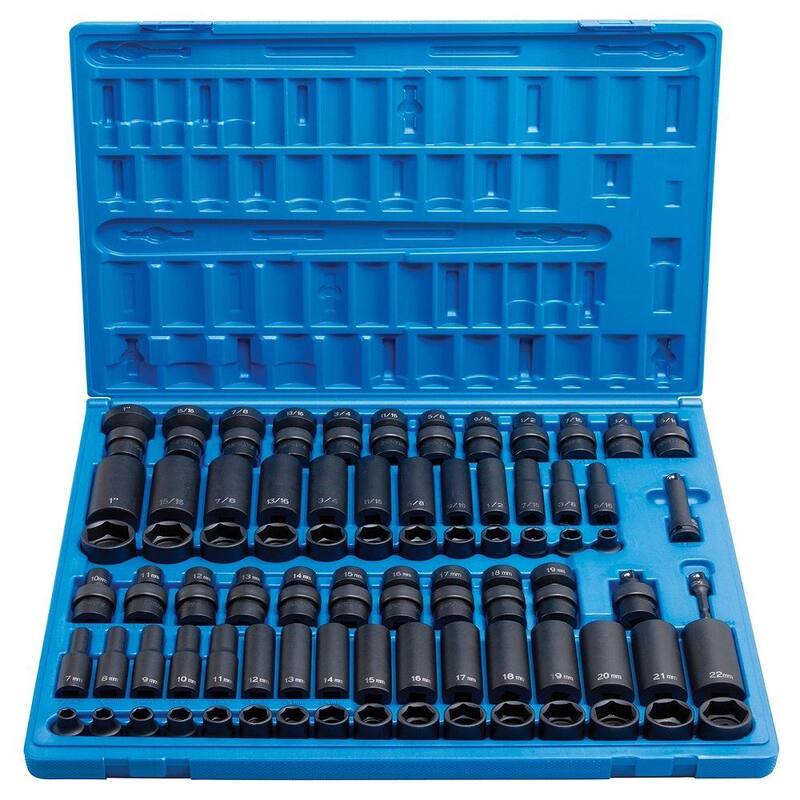 Juego de dados de impacto de 3/8 pulgadas con entrada de 81 piezas - GRE1281