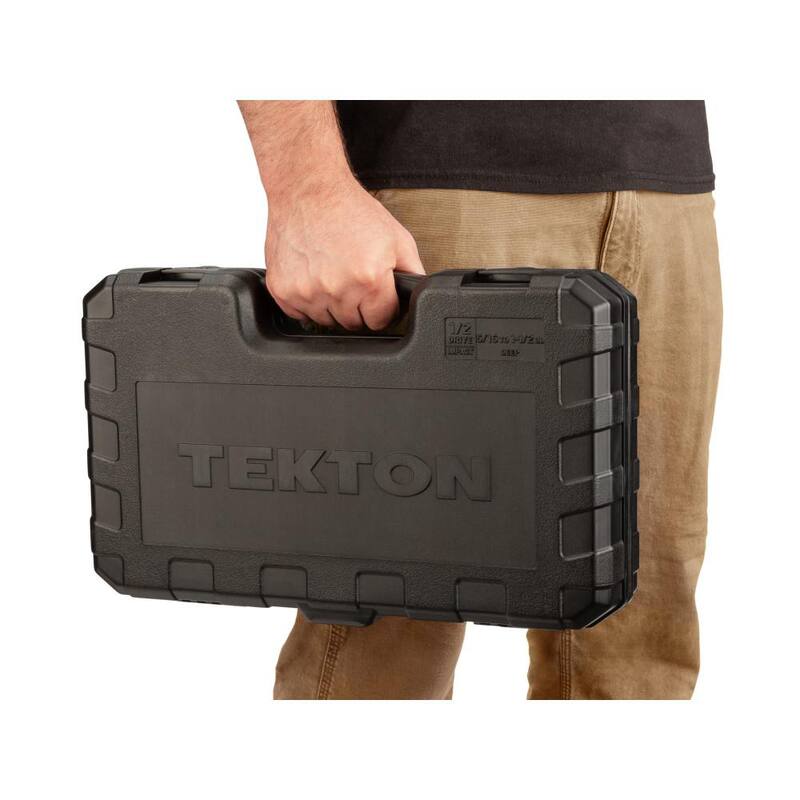 Set de dados de impacto de 21 piezas, TEKTON de 1/2 pulgadas de unidad profunda de 6 puntos (5/16 a 1-1/2 pulgadas) - SID92306.