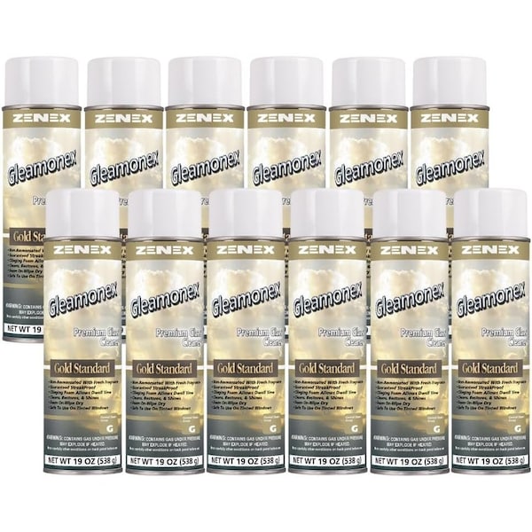 Limpiador de vidrio Zenex Gleamonex neto 19 oz., 12PK - 495205