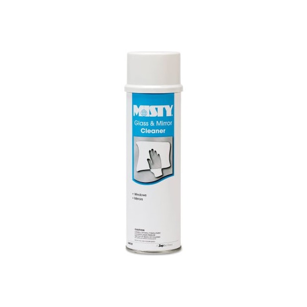Limpiador de vidrio y espejo Misty con amoníaco, lata de aerosol de 19 oz, 12 latas - 1001447 - AMR A121-20