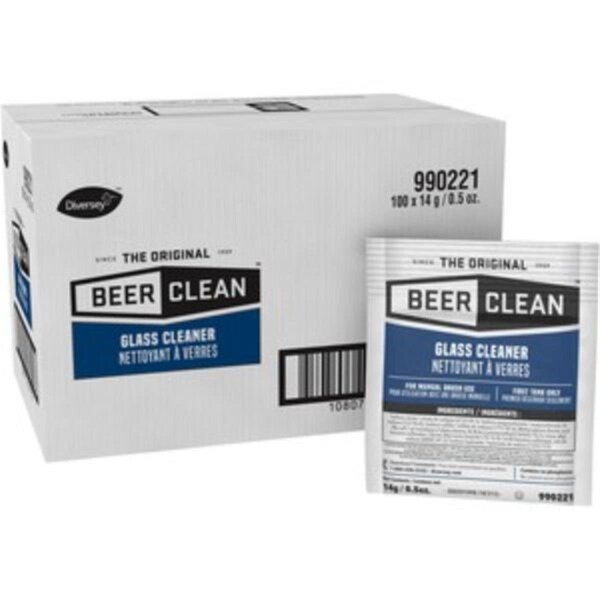 Limpiador en polvo concentrado para vidrios Beer Clean, paquete de 100 unidades - EA3748610