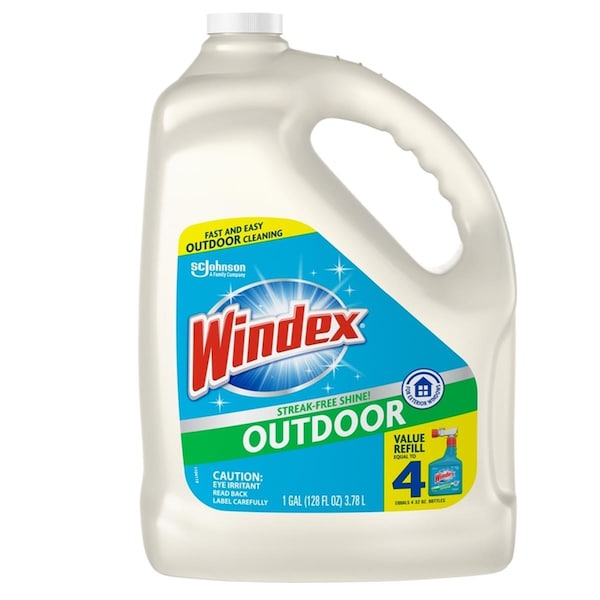 Limpiador de vidrio para exteriores con aroma original en líquido de 128 onzas, paquete de 4 - WI8937