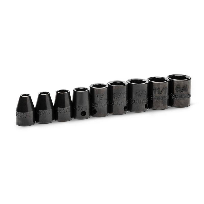 Husky Juego de enchufes de impacto y accesorios de 3/8 pulgadas (40 piezas) - H38IMPSKT40BAS