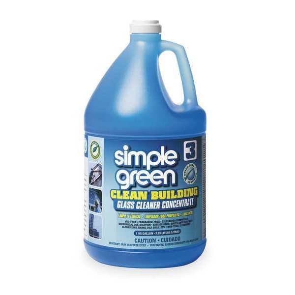 Limpiador de vidrio líquido Simple Green, 1 gal., Azul, sin aroma, Botella, 2 PK - 1210000211301