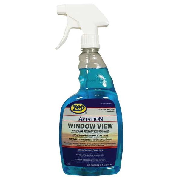Limpiador de vidrio líquido Zep, 1 qt., Azul, Agradable, Botella de spray de plástico, 12 PK - F33601
