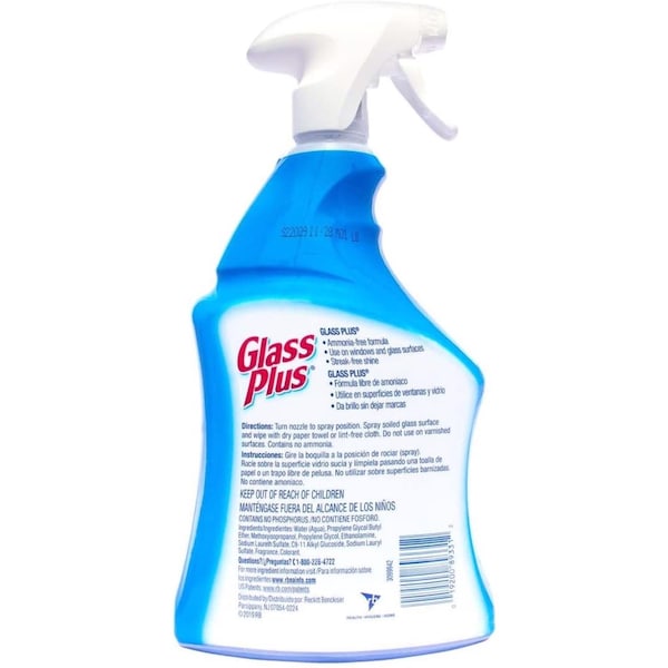 Limpiador de vidrio Glass Plus con aroma a cascada de agua de manantial 32 oz líquido - 1920089331