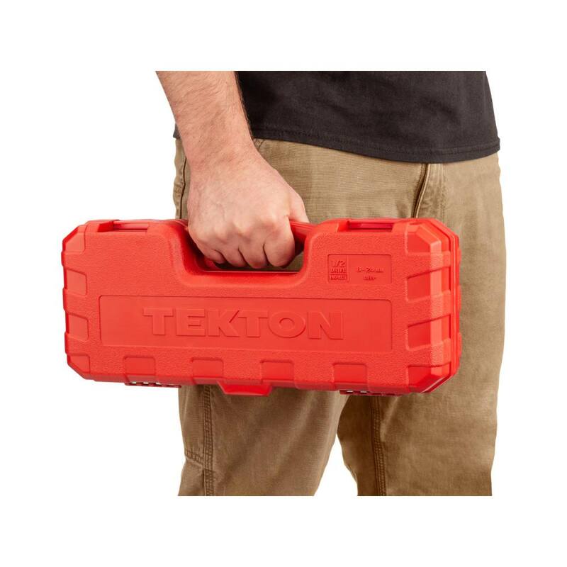 Juego de 17 piezas de puntas de impacto de 6 puntos de accionamiento de 1/2 pulgada de profundidad TEKTON de 8 mm a 24 mm - SID92329