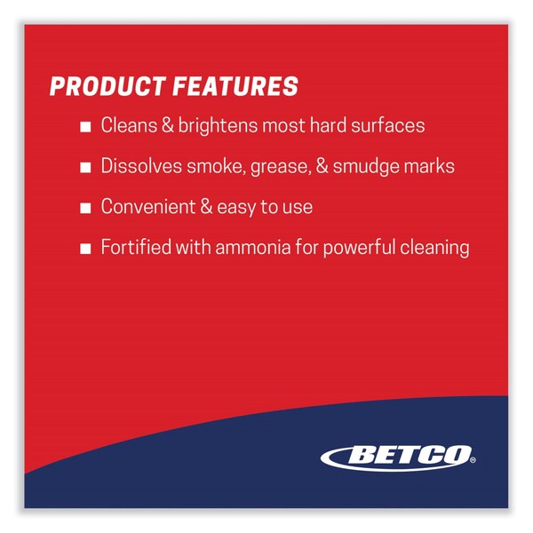 Betco Limpiadores y Detergentes Líquidos, Agradable, Paquete de 4 - 1080400