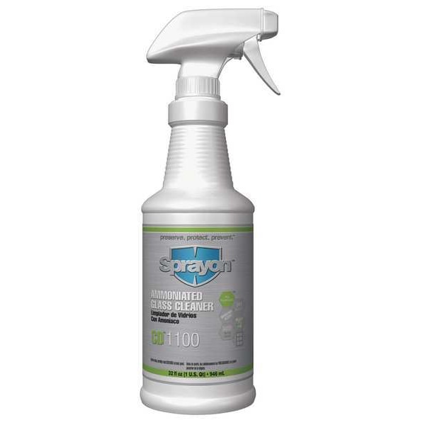 Limpiador de cristal líquido Sprayon, 32 oz., Claro, Inodoro, Botella de pulverización con gatillo - S1100T1232