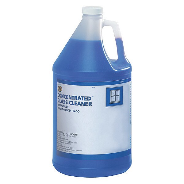 Limpiador de vidrio líquido Zep, 1 galón, azul, rosa, cubeta de plástico, paquete de 4 - 105225