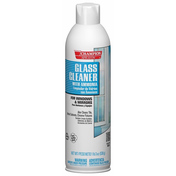 Limpiador de vidrio en aerosol con amoniaco 12/19 oz, paquete de 12 - 438-5151 de Chase Products