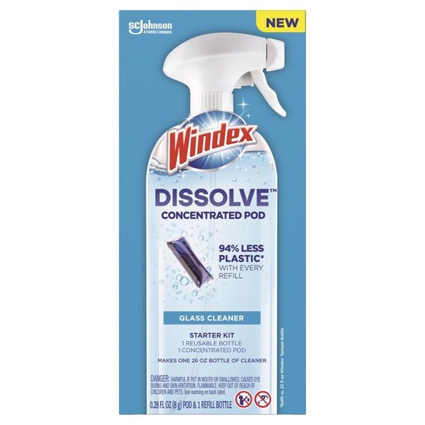 Limpiador de vidrio con aroma original en líquido Dissolve de 26 oz, paquete de 4 - DE3305900