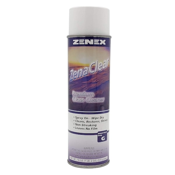Limpiador de vidrio amoniacado Zenex ZenaClear de 18 oz.
