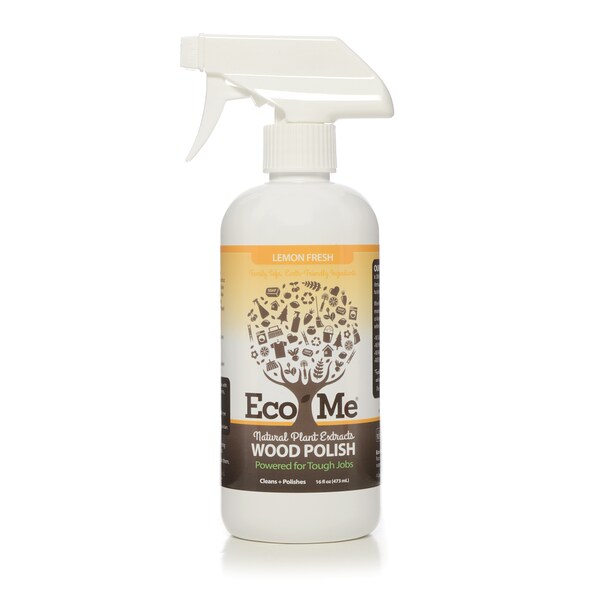 Pulidor de madera Eco Me, Limón Fresco 16 oz., paquete de 6 - ECOM-WPLF16-06