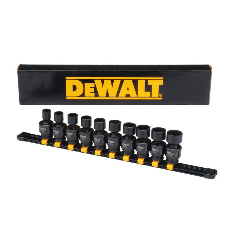 Juego de 10 piezas de dados de impacto métricos DEWALT de 3/8 pulgadas - DWMT19226