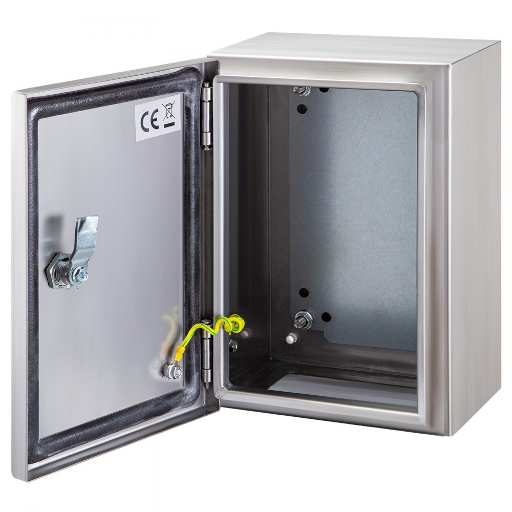 VEVOR NEMA Stainless Steel Enclosure, 12 x 10 x 6'' NEMA 4X Steel Electrical Box, IP66 Waterproof & Dustproof, Outdoor/Indoor Electrical Junction Box, with Mounting Plate - DQX304BXG12106001V0