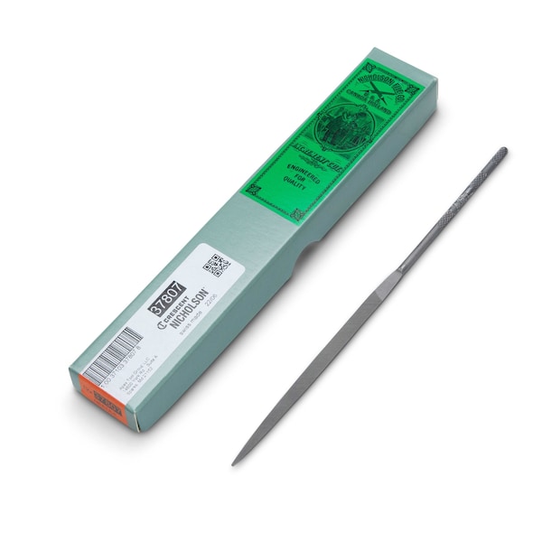 Crescent Nicholson File, 6.25 in, Needle, Half Rd, Cut 0, Bx - T37807