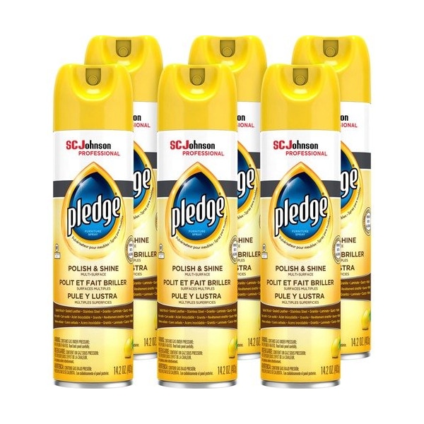 Lustrador de muebles con aroma a limón Pledge, paquete de 6 - SJN301168CT