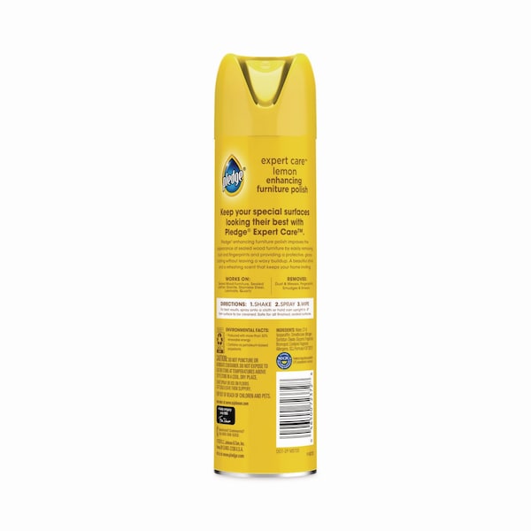 Pulidor de Muebles Pledge, Limón, Aerosol de 9.7 oz, Paquete de 6 - 100-46500738095