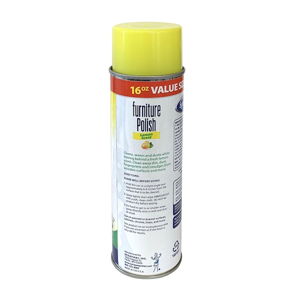 Sprayway Aerosol de 16 oz con aroma a limón para muebles - SW012R
