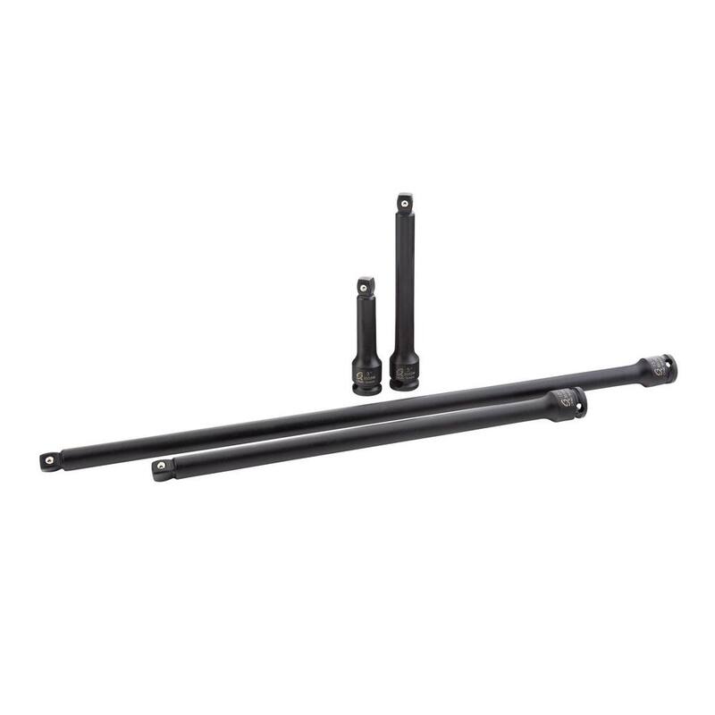 Juego de 4 piezas de extensiones de impacto Sunex Tools de 3/8 de pulgada con unidad de trinquete giratoria - 3504