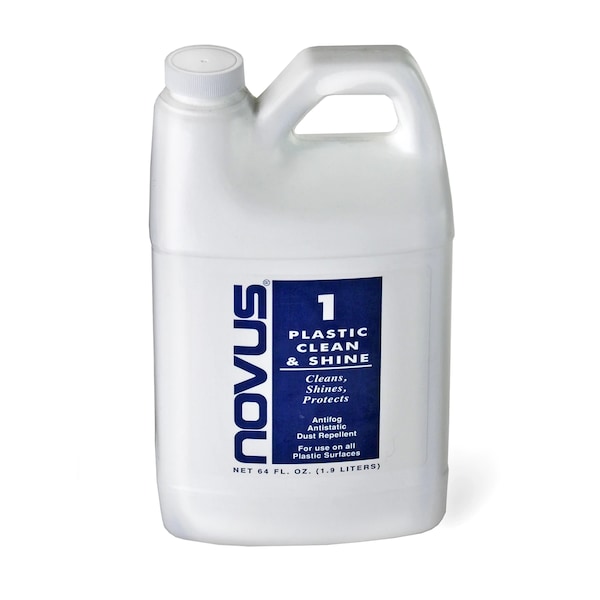 Azar Displays Limpiador y abrillantador de plástico Blue Label de 64 oz - NOVUS-7050