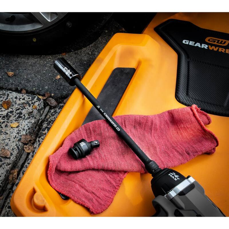Juego de 49 piezas de dados de impacto estándar y profundo de 6 puntos SAE y métrico de 3/8 pulgadas de GEARWRENCH con estuche - 86533