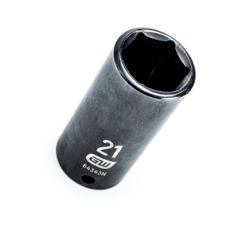 Juego de 49 piezas de dados de impacto estándar y profundo de 6 puntos SAE y métrico de 3/8 pulgadas de GEARWRENCH con estuche - 86533
