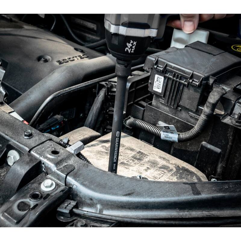 Juego de 49 piezas de dados de impacto estándar y profundo de 6 puntos SAE y métrico de 3/8 pulgadas de GEARWRENCH con estuche - 86533