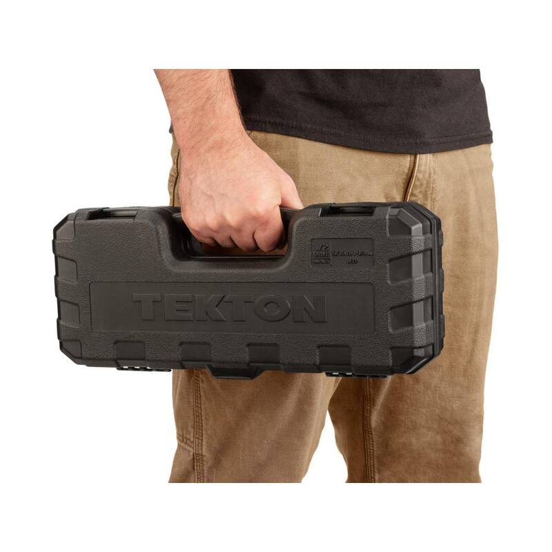 Juego de impacto de 17 piezas TEKTON de 1/2 pulgadas de unidad, llave de vaso profunda de 6 puntos (5/16 pulgadas - 1-1/4 pulgadas) - SID92305